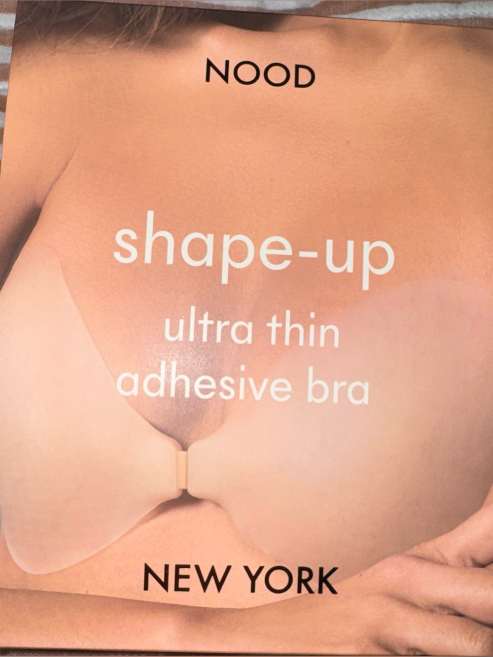 NEW! NOOD Shape Up Ultra Thin Silicone Adhesive Bra Reusable Soft Tan Size A